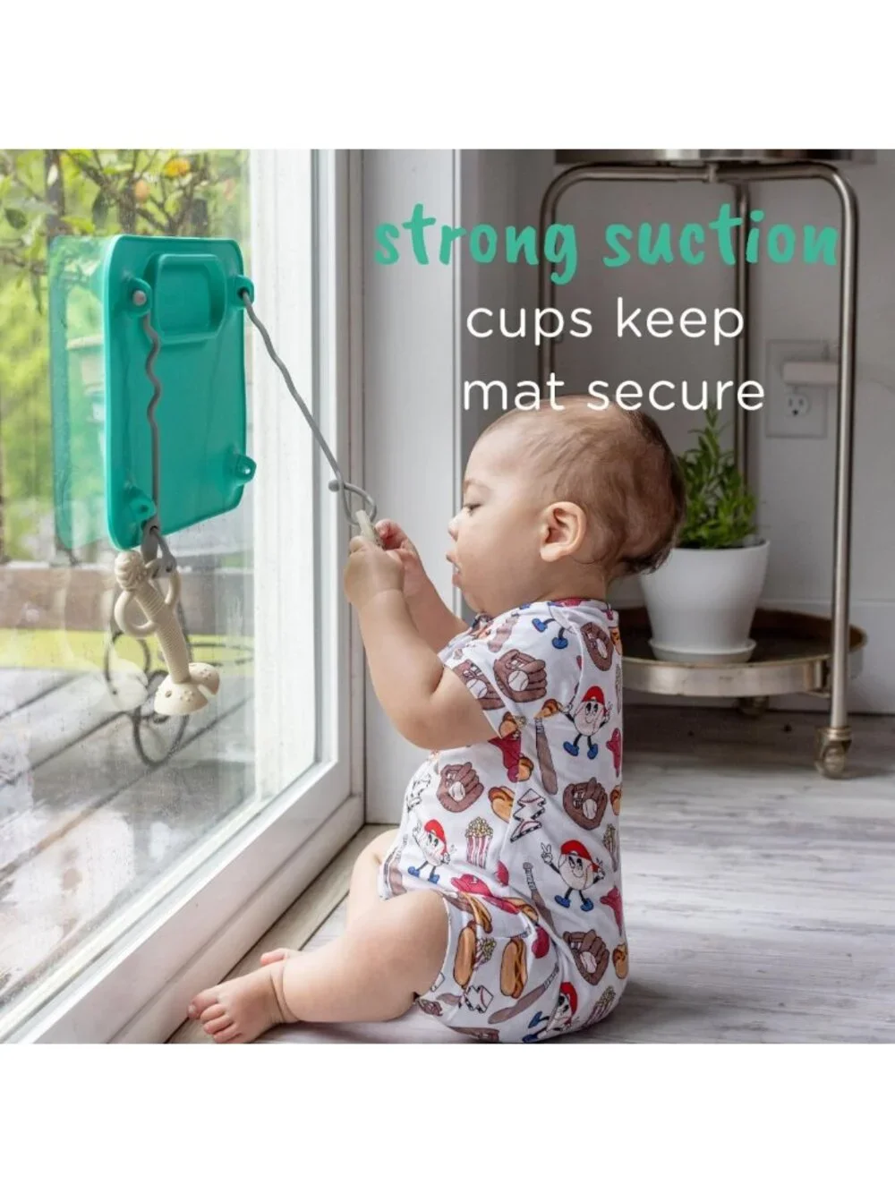 Silicone Suction Mat with 4 Straps | Self Feeding & Baby Led Weaning | Travel